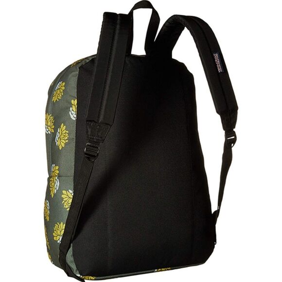 JanSport SuperBreak Muted Green & Yellow Lilly Flower Floral Print Backpack … - Picture 5 of 6